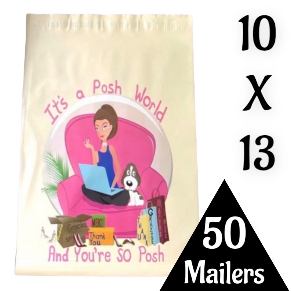 50 10X13 Poly Mailers Posh World PRICE IS FIRM